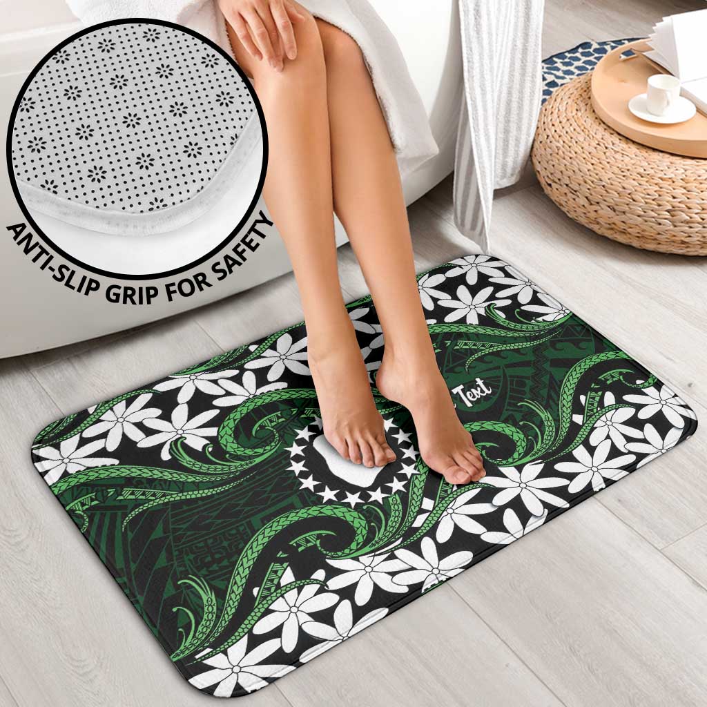Personalised Cook Islands Mitiaro Bathroom Set Tiare Maori Polynesian Waves Tattoo