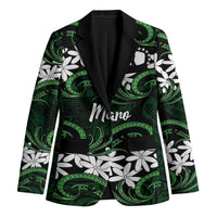 Personalised Cook Islands Mitiaro Blazer Tiare Maori Polynesian Waves Tattoo