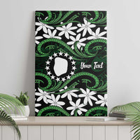 Personalised Cook Islands Mitiaro Canvas Wall Art Tiare Maori Polynesian Waves Tattoo