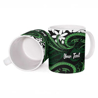 Personalised Cook Islands Mitiaro Ceramic Mug Tiare Maori Polynesian Waves Tattoo