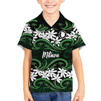 Personalised Cook Islands Mitiaro Hawaiian Shirt Tiare Maori Polynesian Waves Tattoo