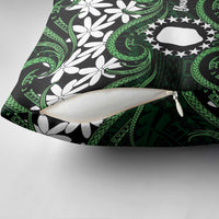 Personalised Cook Islands Mitiaro Pillow Cover Tiare Maori Polynesian Waves Tattoo