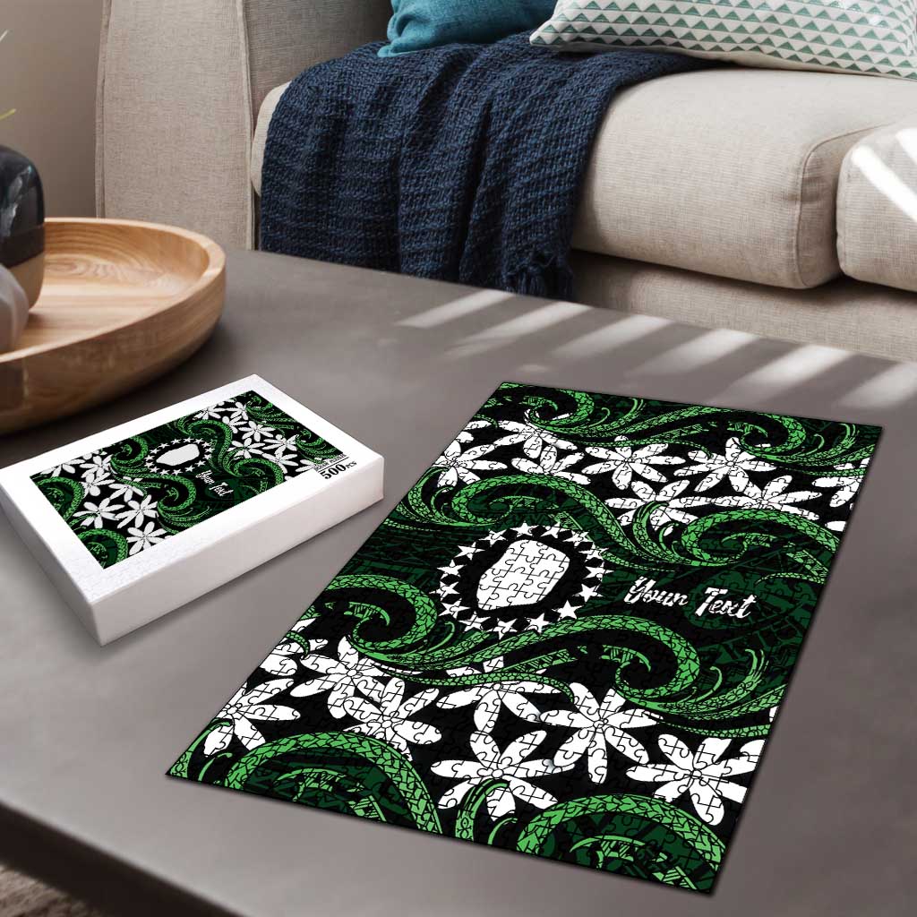 Personalised Cook Islands Mitiaro Puzzle Tiare Maori Polynesian Waves Tattoo