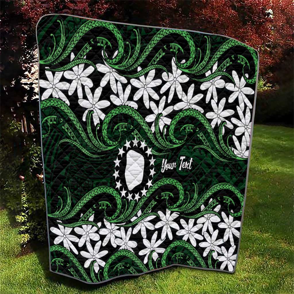 Personalised Cook Islands Mitiaro Quilt Tiare Maori Polynesian Waves Tattoo