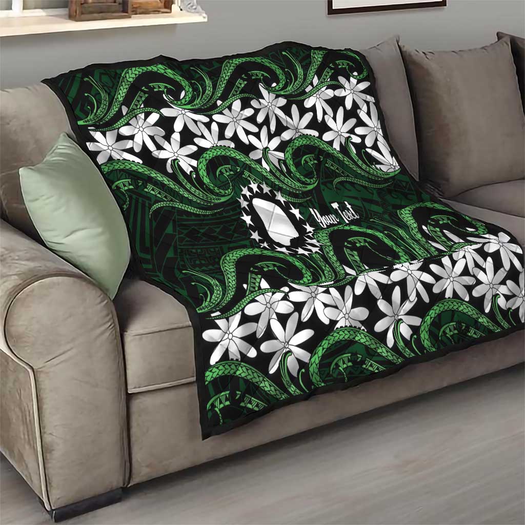 Personalised Cook Islands Mitiaro Quilt Tiare Maori Polynesian Waves Tattoo