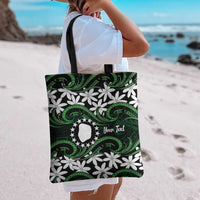 Personalised Cook Islands Mitiaro Tote Bag Tiare Maori Polynesian Waves Tattoo