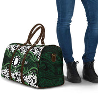 Personalised Cook Islands Mitiaro Travel Bag Tiare Maori Polynesian Waves Tattoo
