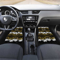 Personalised Cook Islands Manihiki Car Mats Tiare Maori Polynesian Waves Tattoo