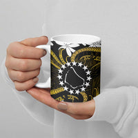 Personalised Cook Islands Manihiki Ceramic Mug Tiare Maori Polynesian Waves Tattoo