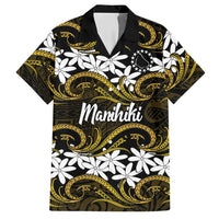 Personalised Cook Islands Manihiki Hawaiian Shirt Tiare Maori Polynesian Waves Tattoo