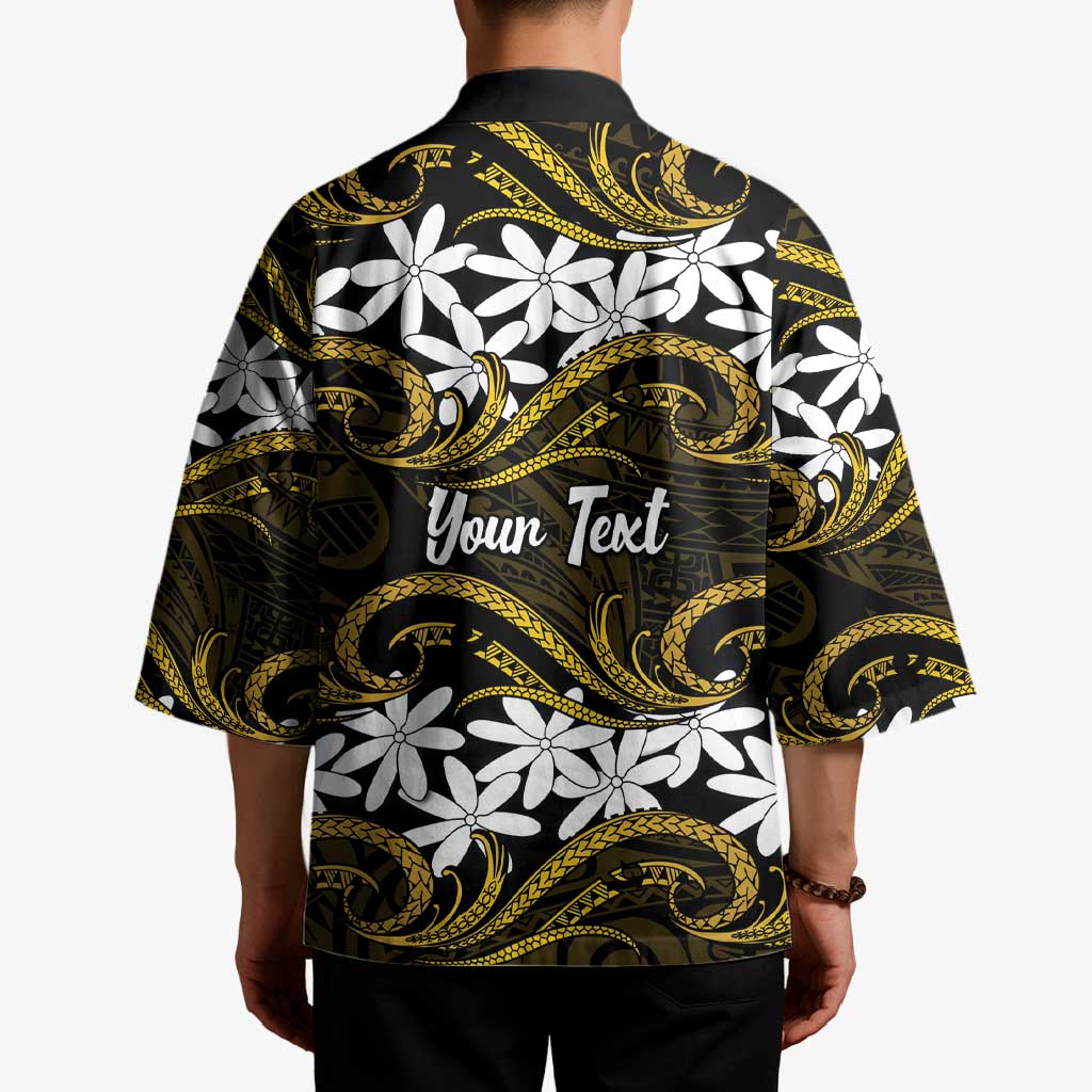 Personalised Cook Islands Manihiki Kimono Tiare Maori Polynesian Waves Tattoo