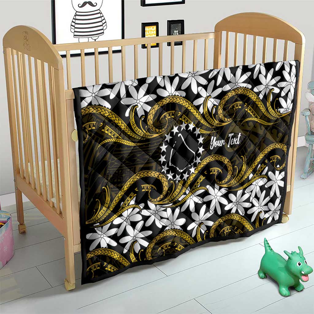 Personalised Cook Islands Manihiki Quilt Tiare Maori Polynesian Waves Tattoo
