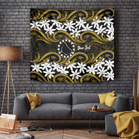 Personalised Cook Islands Manihiki Tapestry Tiare Maori Polynesian Waves Tattoo