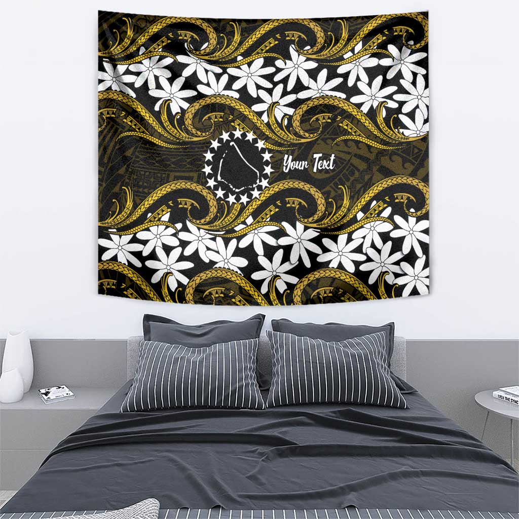 Personalised Cook Islands Manihiki Tapestry Tiare Maori Polynesian Waves Tattoo