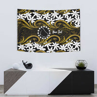 Personalised Cook Islands Manihiki Tapestry Tiare Maori Polynesian Waves Tattoo