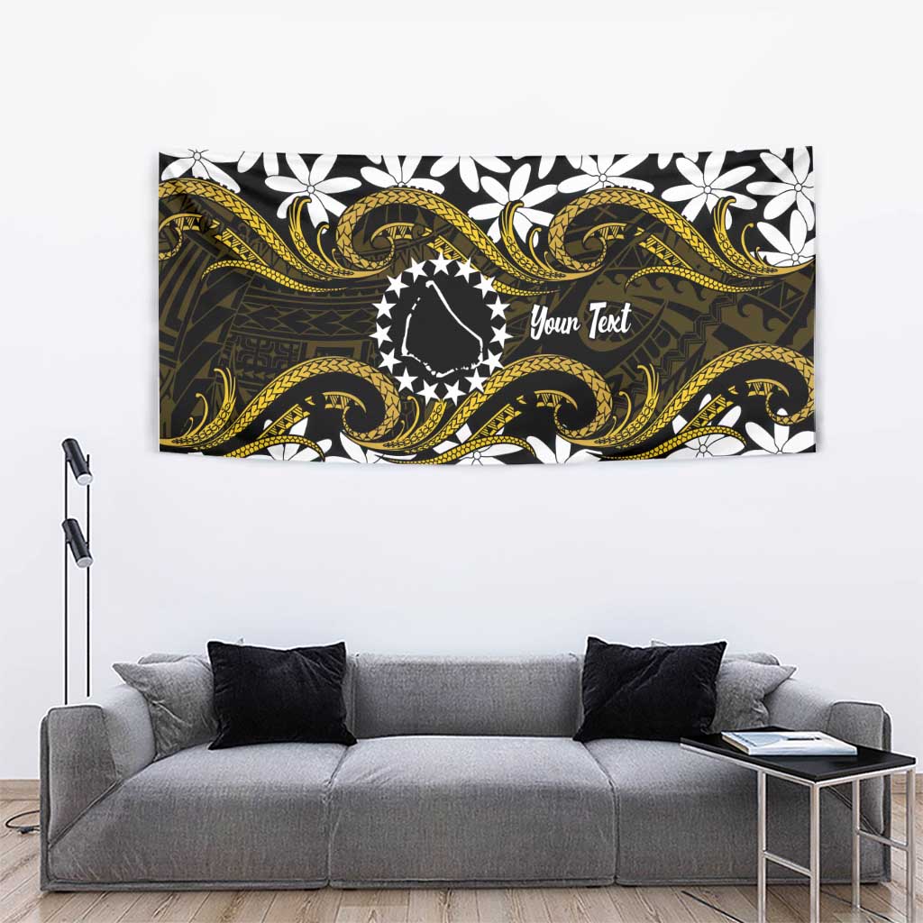 Personalised Cook Islands Manihiki Tapestry Tiare Maori Polynesian Waves Tattoo