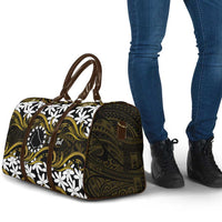 Personalised Cook Islands Manihiki Travel Bag Tiare Maori Polynesian Waves Tattoo