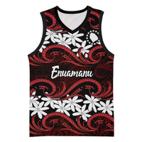 Personalised Cook Islands Atiu Enuamanu Basketball Jersey Tiare Maori Polynesian Waves Tattoo