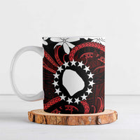 Personalised Cook Islands Atiu Enuamanu Ceramic Mug Tiare Maori Polynesian Waves Tattoo