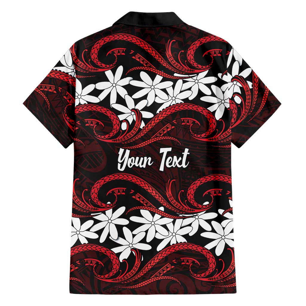 Personalised Cook Islands Atiu Enuamanu Family Matching Long Sleeve Bodycon Dress and Hawaiian Shirt Tiare Maori Polynesian Waves Tattoo LT14 - Polynesian Pride