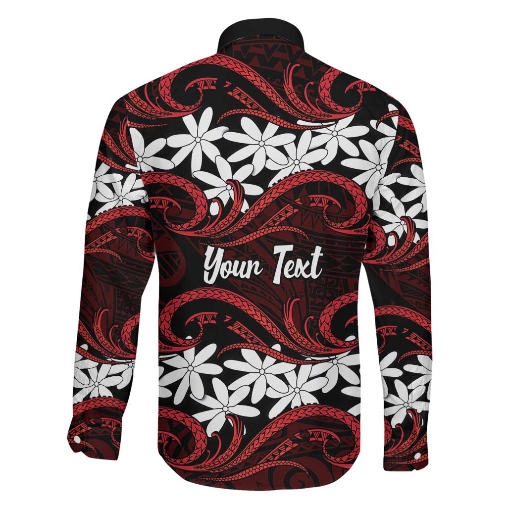 Personalised Cook Islands Atiu Enuamanu Family Matching Puletasi and Hawaiian Shirt Tiare Maori Polynesian Waves Tattoo LT14 - Polynesian Pride
