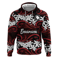 Personalised Cook Islands Atiu Enuamanu Hoodie Tiare Maori Polynesian Waves Tattoo