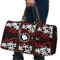 Personalised Cook Islands Atiu Enuamanu Travel Bag Tiare Maori Polynesian Waves Tattoo