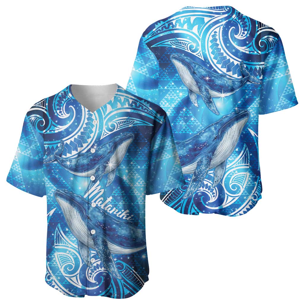 New Zealand Humpback Whale Matariki Baseball Jersey Maori New Year Taniko Niho Taniwha
