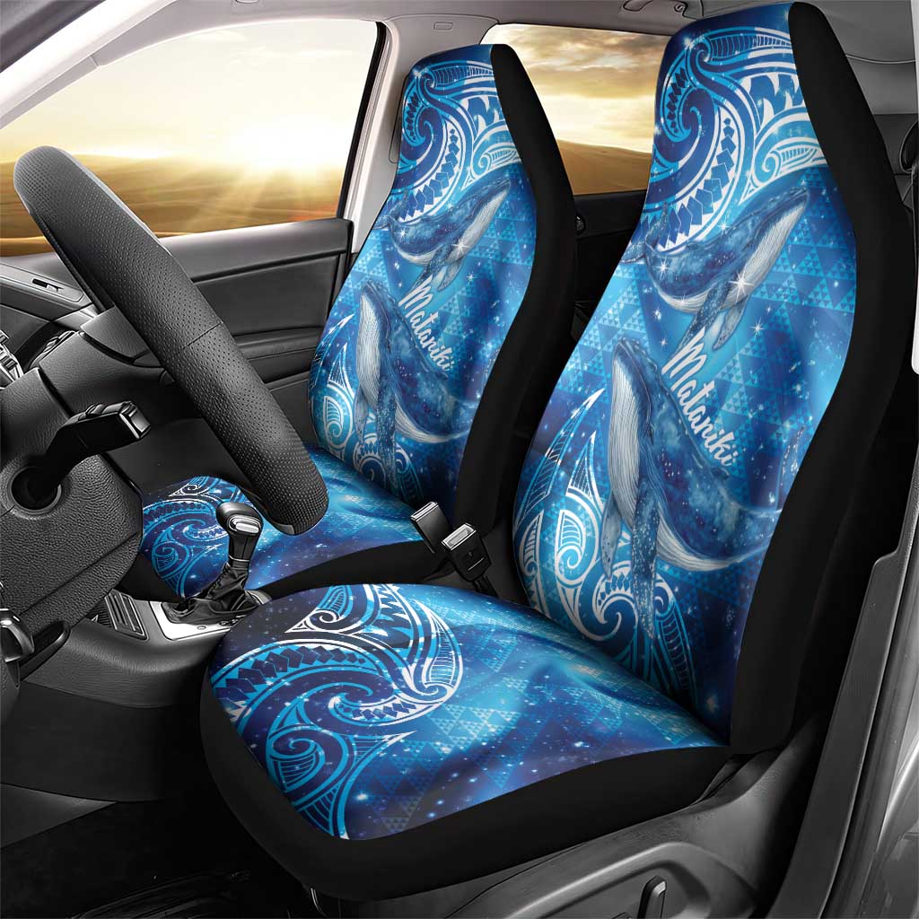 New Zealand Humpback Whale Matariki Car Seat Cover Maori New Year Taniko Niho Taniwha