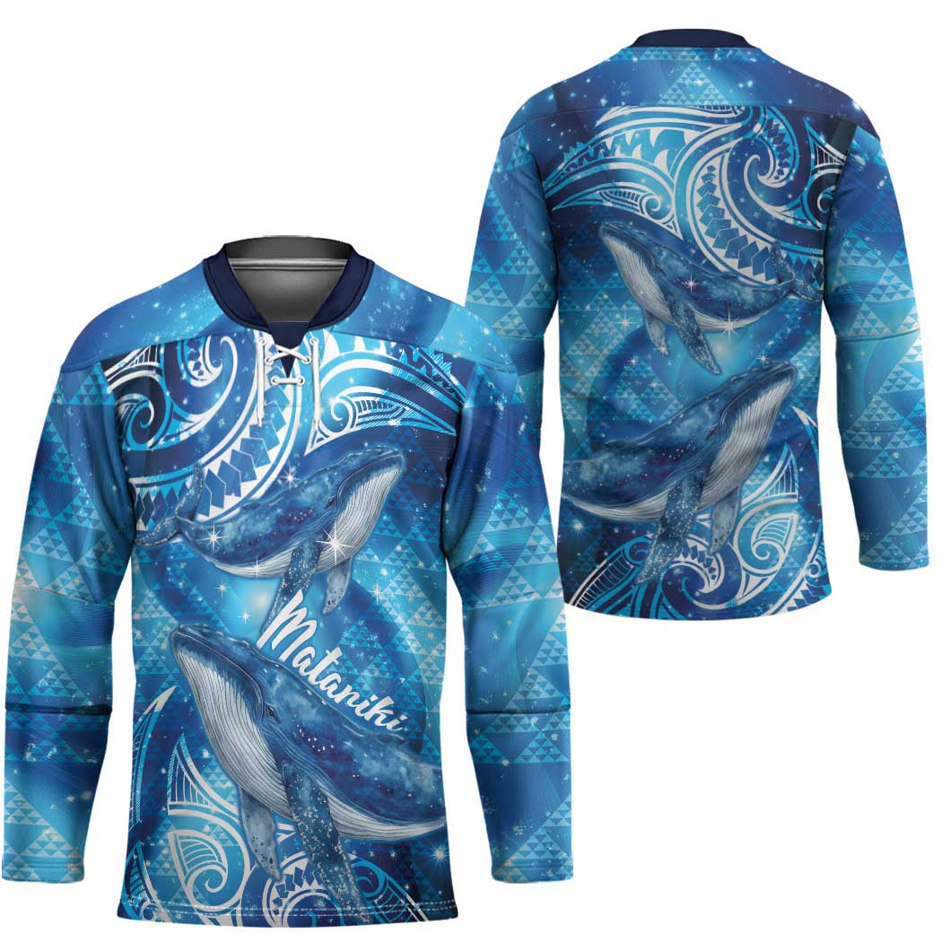 New Zealand Humpback Whale Matariki Hockey Jersey Maori New Year Taniko Niho Taniwha