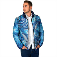 New Zealand Humpback Whale Matariki Padded Jacket Maori New Year Taniko Niho Taniwha