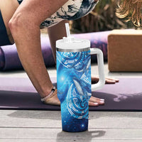 New Zealand Humpback Whale Matariki Tumbler With Handle Maori New Year Taniko Niho Taniwha LT14 - Polynesian Pride
