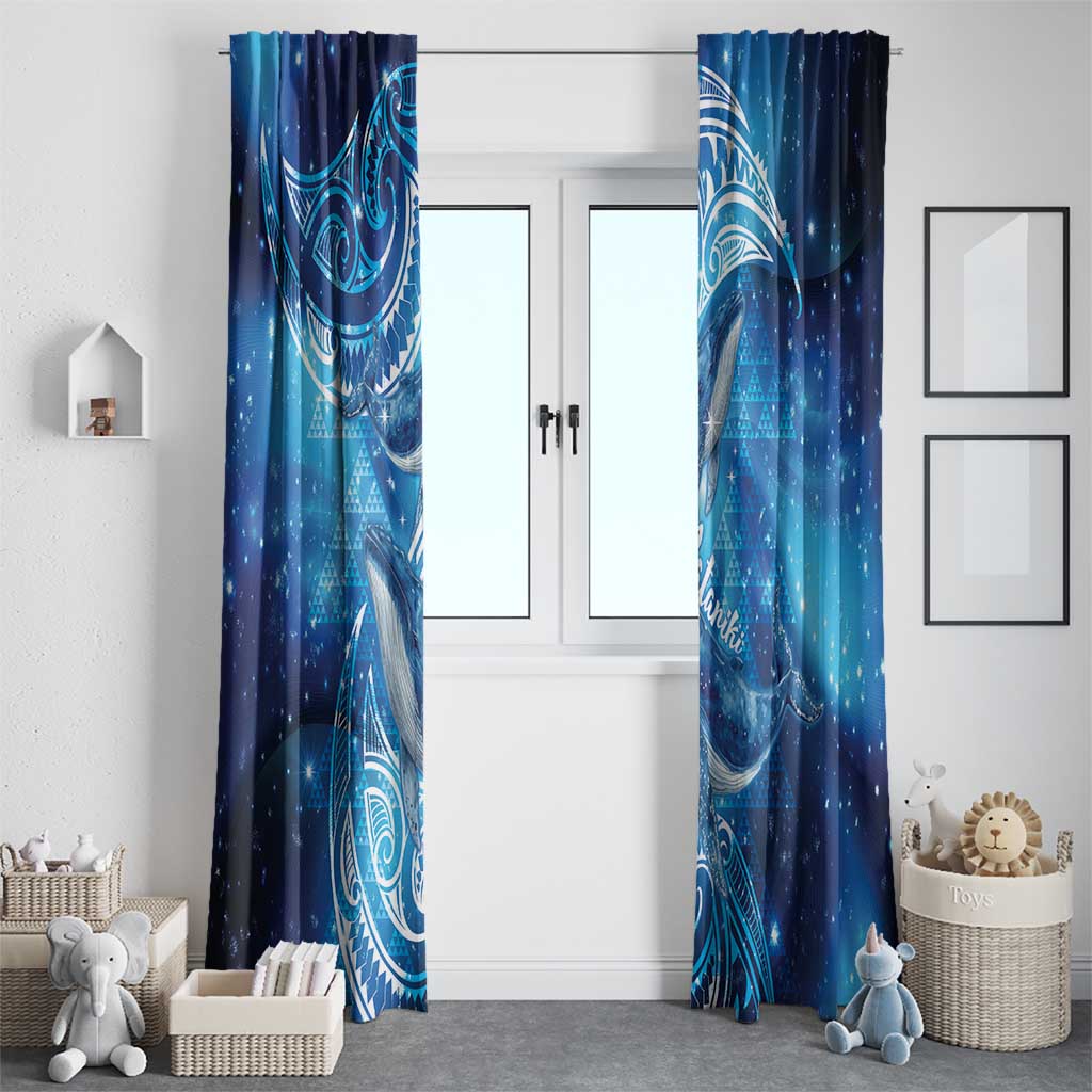 New Zealand Humpback Whale Matariki Window Curtain Maori New Year Taniko Niho Taniwha