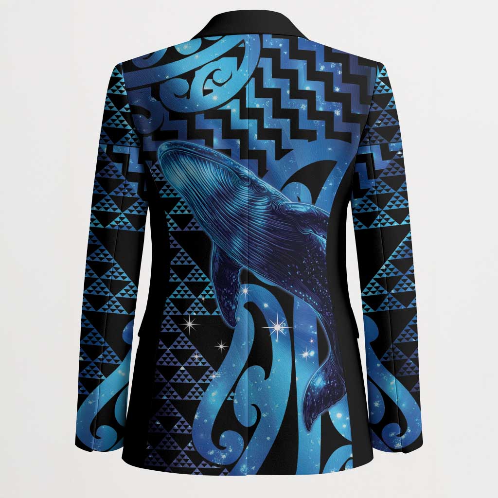 Humpback Whale Matariki New Zealand Blazer NZ Maori Paikea Poutama Luxury Blue
