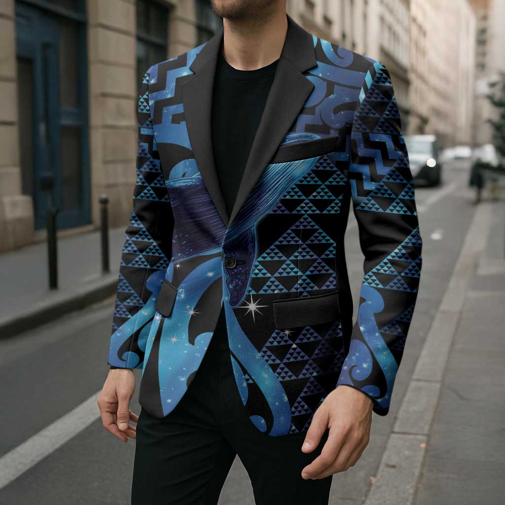 Humpback Whale Matariki New Zealand Blazer NZ Maori Paikea Poutama Luxury Blue