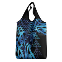 Humpback Whale Matariki New Zealand Grocery Bag NZ Maori Paikea Poutama Luxury Blue