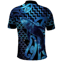 Humpback Whale Matariki New Zealand Polo Shirt NZ Maori Paikea Poutama Luxury Blue LT14 - Polynesian Pride
