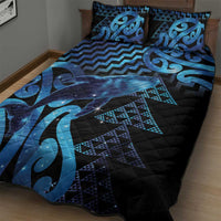 Humpback Whale Matariki New Zealand Quilt Bed Set NZ Maori Paikea Poutama Luxury Blue