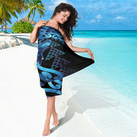Humpback Whale Matariki New Zealand Sarong NZ Maori Paikea Poutama Luxury Blue