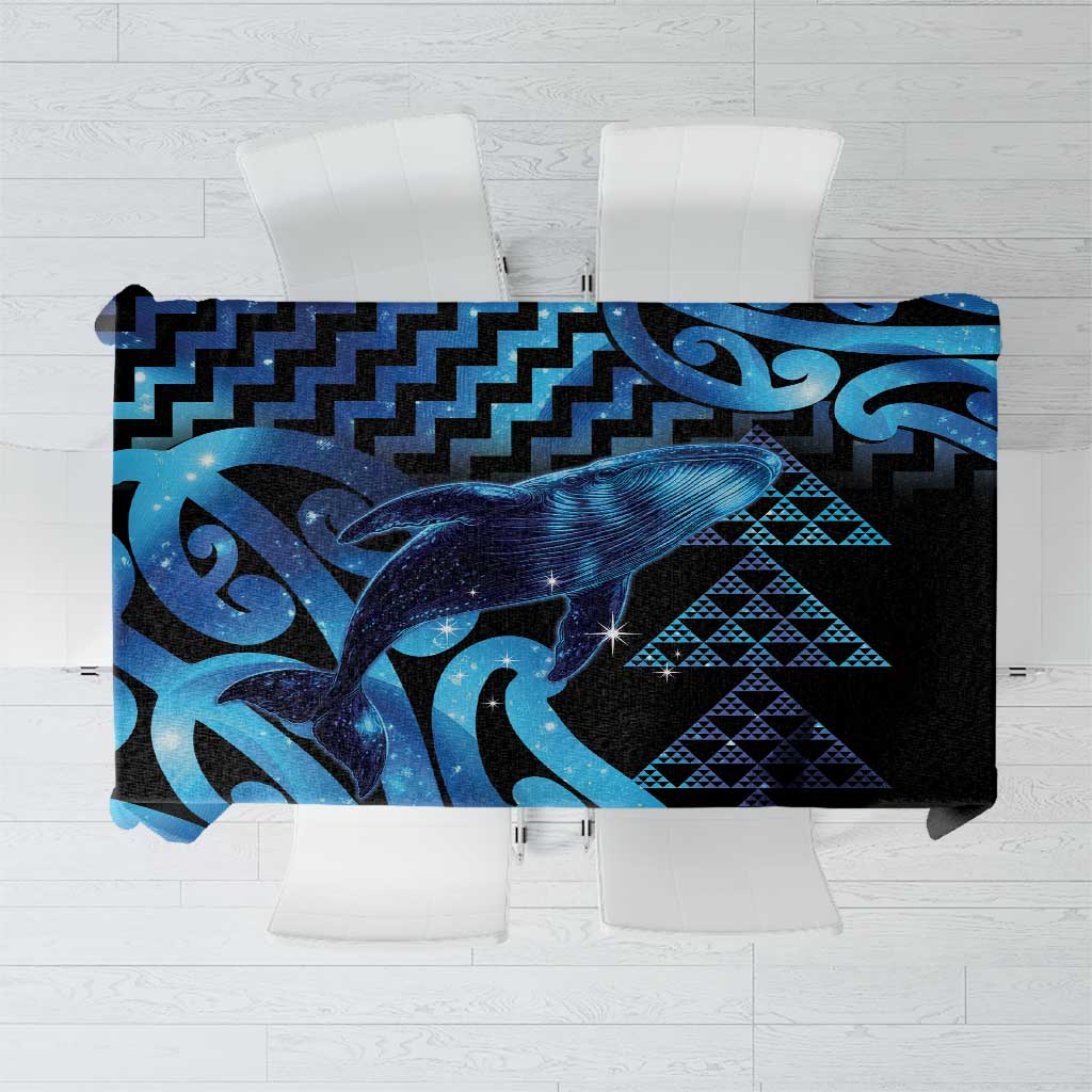 Humpback Whale Matariki New Zealand Tablecloth NZ Maori Paikea Poutama Luxury Blue