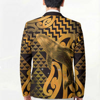 Humpback Whale Matariki New Zealand Blazer NZ Maori Paikea Poutama Luxury Gold