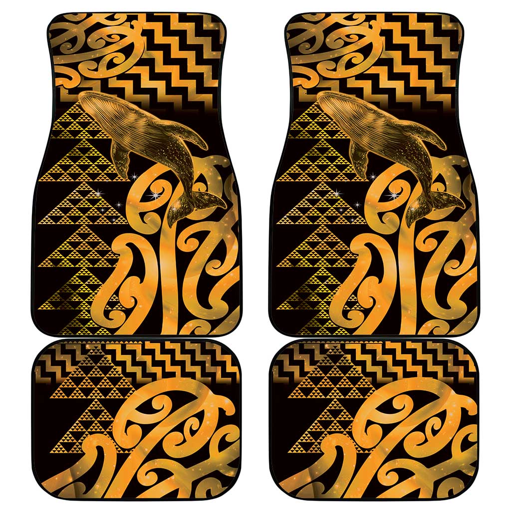 Humpback Whale Matariki New Zealand Car Mats NZ Maori Paikea Poutama Luxury Gold