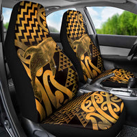 Humpback Whale Matariki New Zealand Car Seat Cover NZ Maori Paikea Poutama Luxury Gold