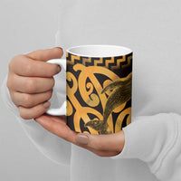 Humpback Whale Matariki New Zealand Ceramic Mug NZ Maori Paikea Poutama Luxury Gold