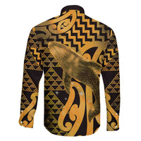 Humpback Whale Matariki New Zealand Family Matching Tank Maxi Dress and Hawaiian Shirt NZ Maori Paikea Poutama Luxury Gold LT14 - Polynesian Pride