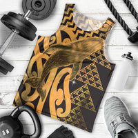 Humpback Whale Matariki New Zealand Men Tank Top NZ Maori Paikea Poutama Luxury Gold LT14 - Polynesian Pride