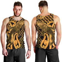 Humpback Whale Matariki New Zealand Men Tank Top NZ Maori Paikea Poutama Luxury Gold LT14 - Polynesian Pride