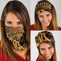 Humpback Whale Matariki New Zealand Neck Gaiter NZ Maori Paikea Poutama Luxury Gold