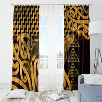 Humpback Whale Matariki New Zealand Window Curtain NZ Maori Paikea Poutama Luxury Gold