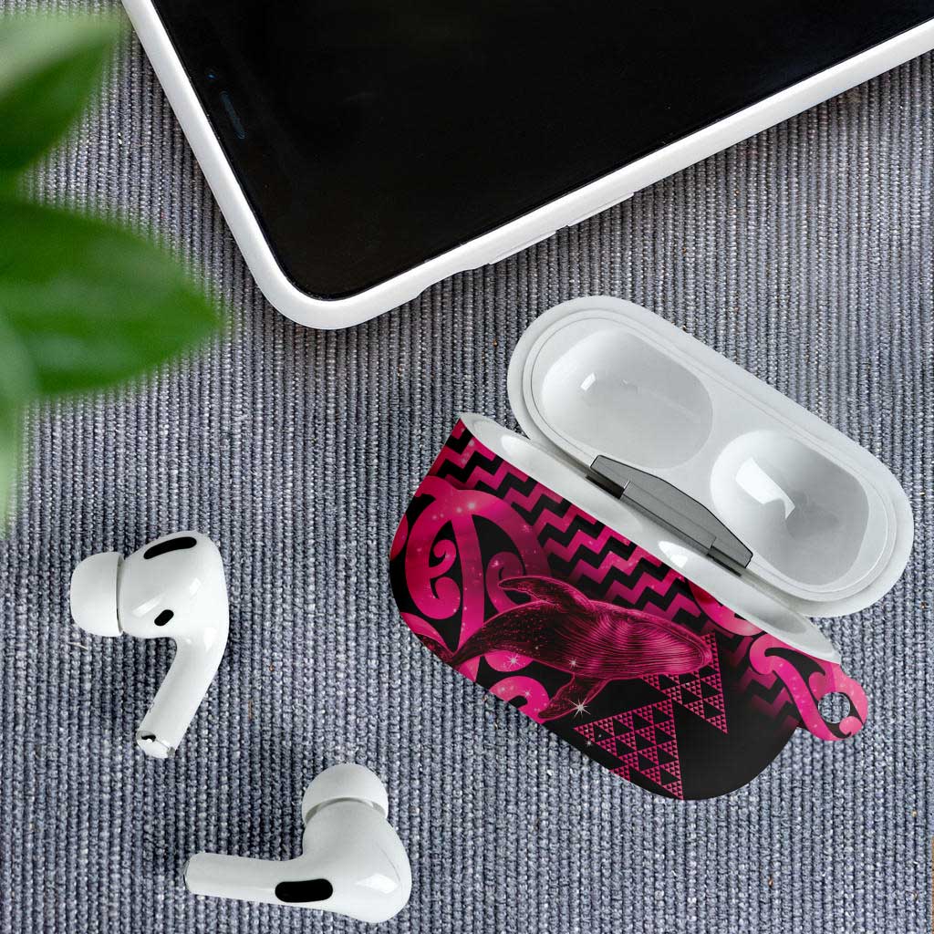 Humpback Whale Matariki New Zealand AirPods Case NZ Maori Paikea Poutama Luxury Pink